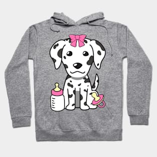 Cute dalmatian is a baby - girl Hoodie